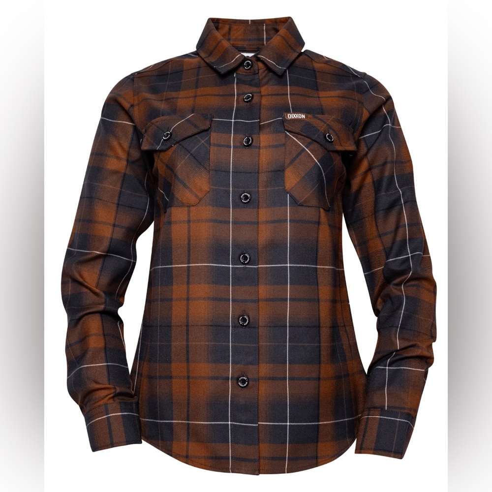 DIXXON Brown and Black Plaid Button Down Shirt